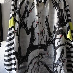 Robert Graham Black and White Men's Shirt